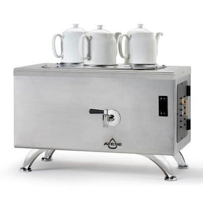 Ateşe Efes Dijital Çay Kazanı, 3 Demlik, Elektrikli, Inox
