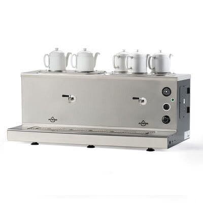 Ateşe Sümela Analog Çay Kazanı, 5 Demlik, Gaz+Elektrikli, Inox