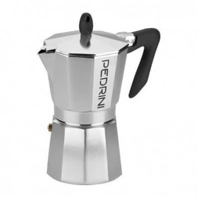Pedrını Moka Pot 3 Cups Siyah Kulplu