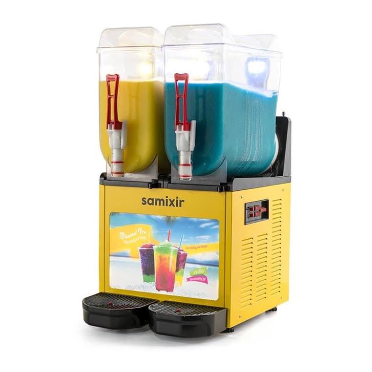 Samixir Allure Twin Ice Slush Granita ve Soğuk Meyve Suyu Dispenseri, 12+12 Lt