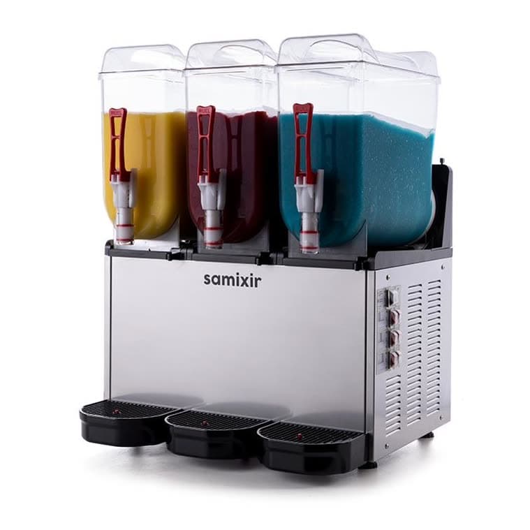 Samixir Ice Slush Triple Meyve Suyu Dispenseri, 12+12+12 Lt