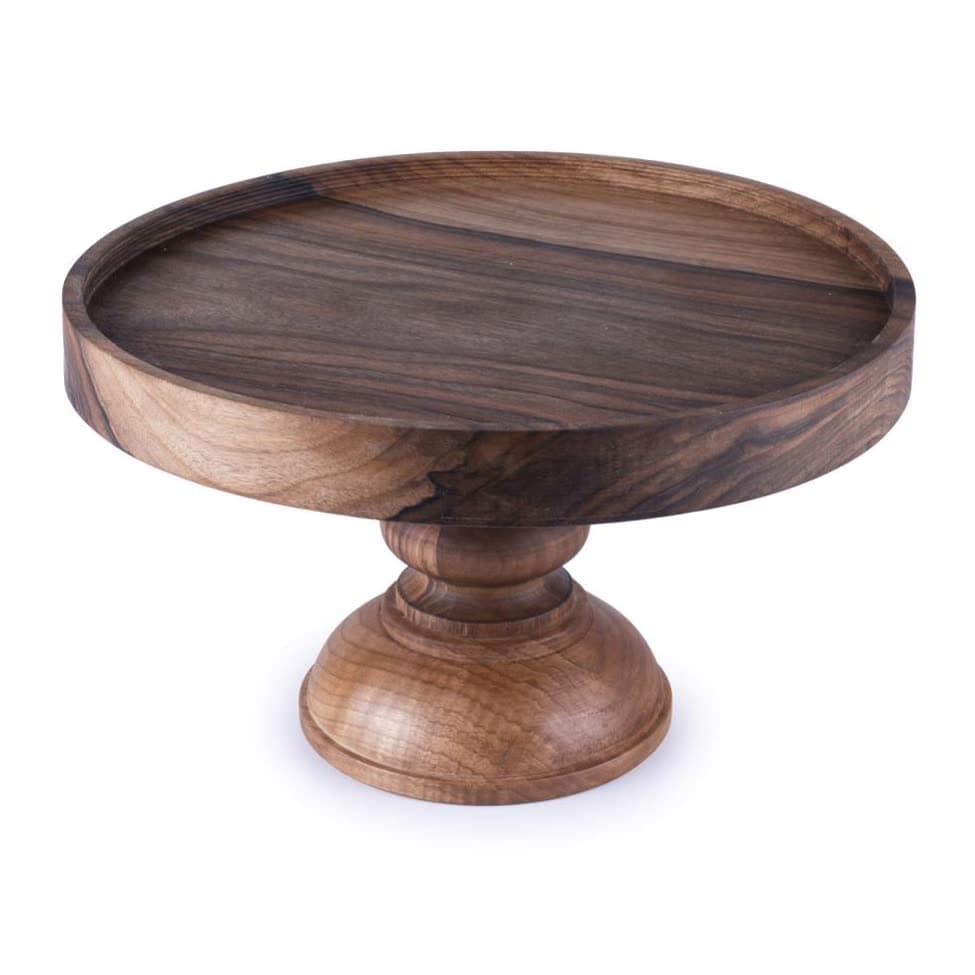 Classic Cake Stand Small Walnut