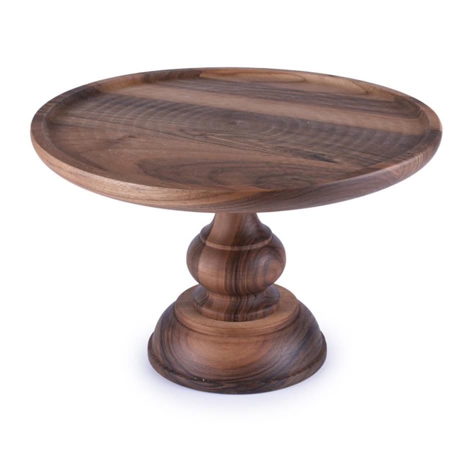 Charm Cake Stand Tall Walnut