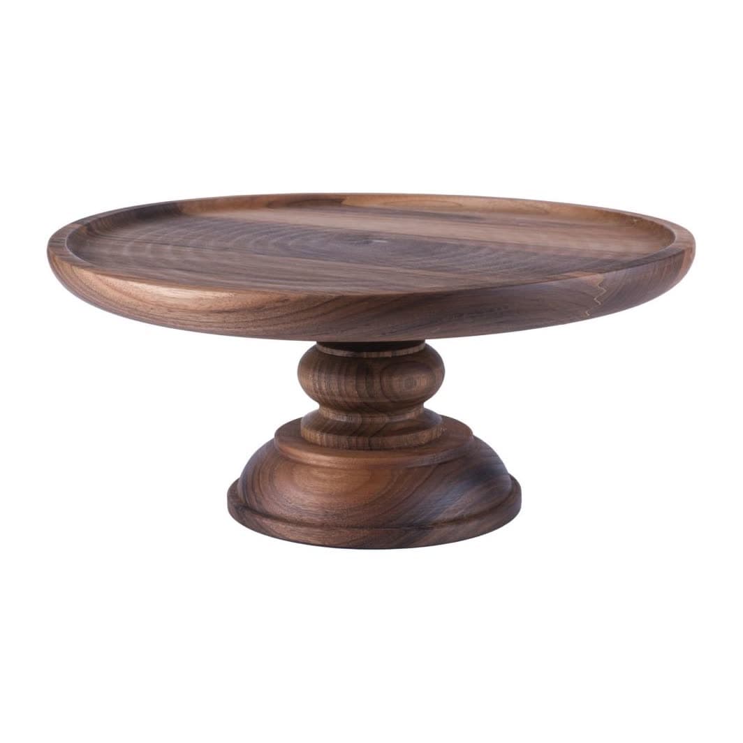 Charm Cake Stand Short Walnut