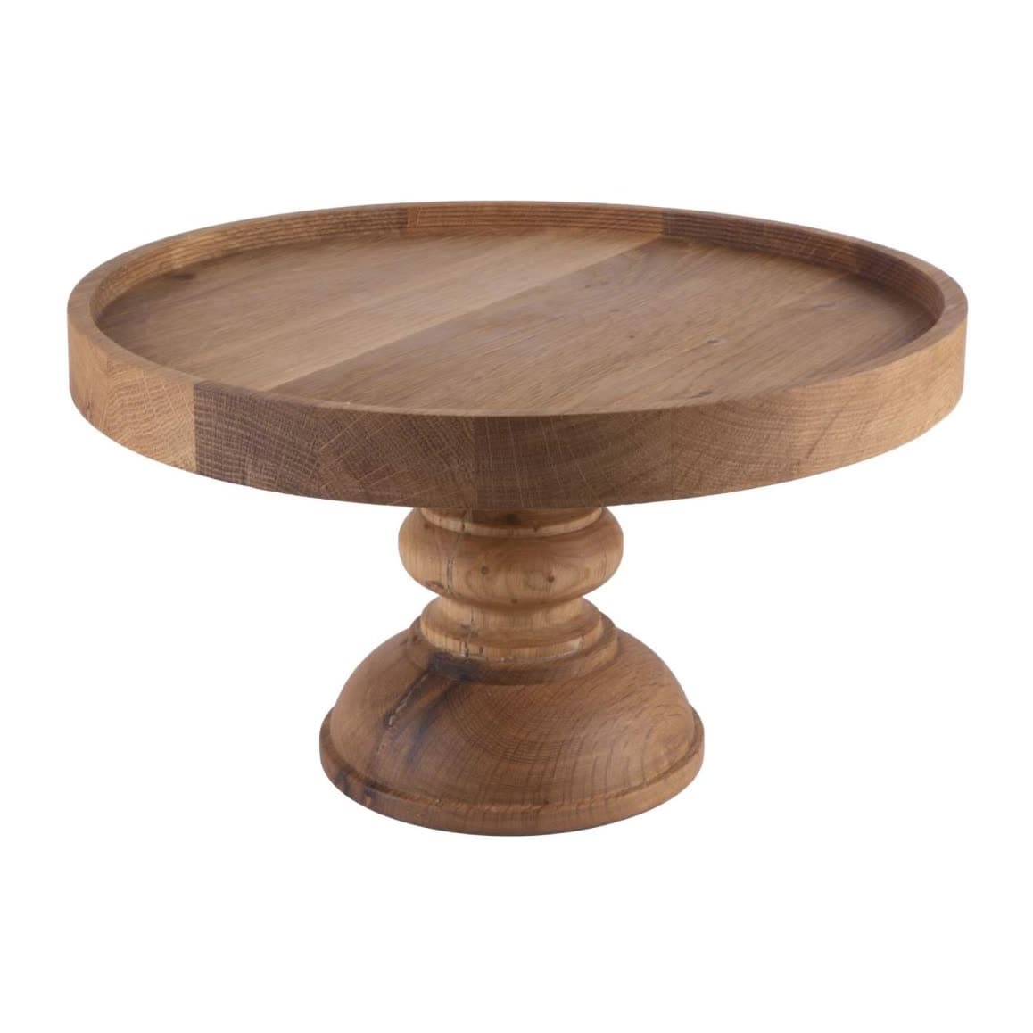 Classic Cake Stand Large Oak
