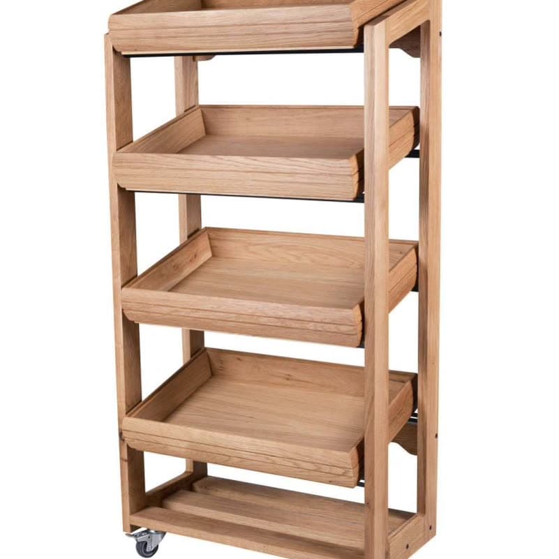 Charm Bread stand Oak 1/1 4 floor with 4 pieces 1/1 charm