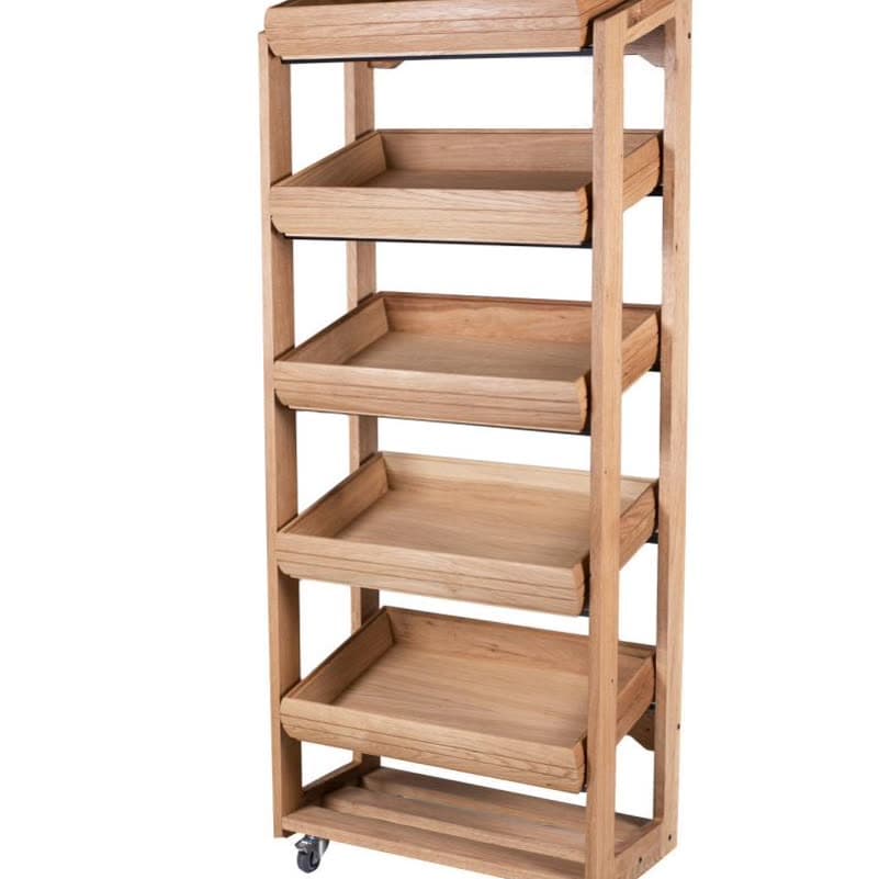 Charm Bread stand Oak 1/1 5 floor with 5 pieces 1/1 charm
