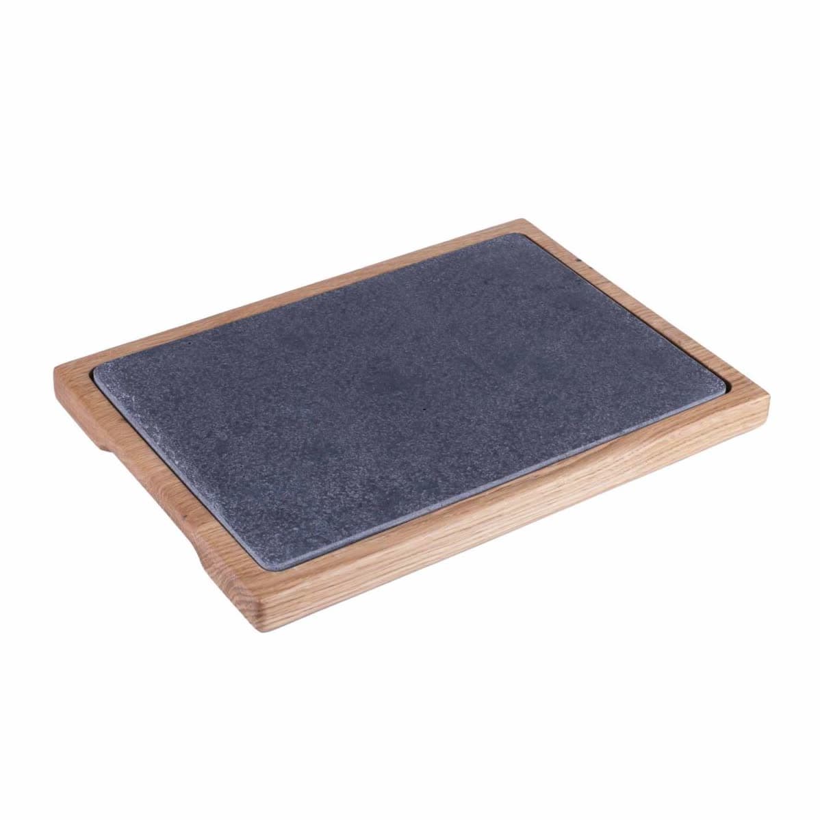 Basic Serving plate Oak With Stone