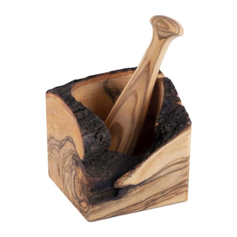 Mortero Square Olive Wood