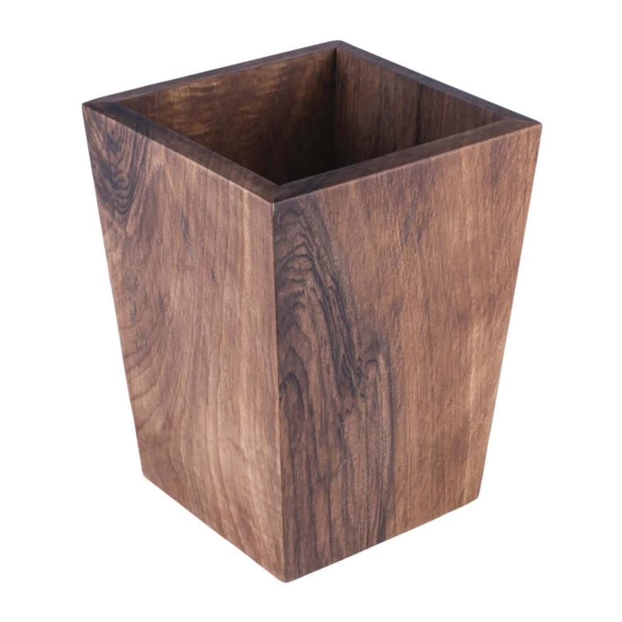 Square Conical Bin Walnut