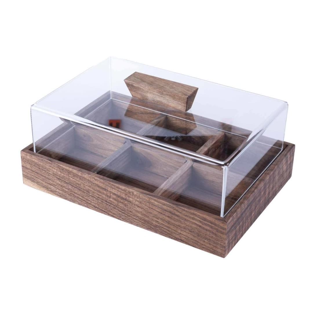 Amenity Box Six part Walnut