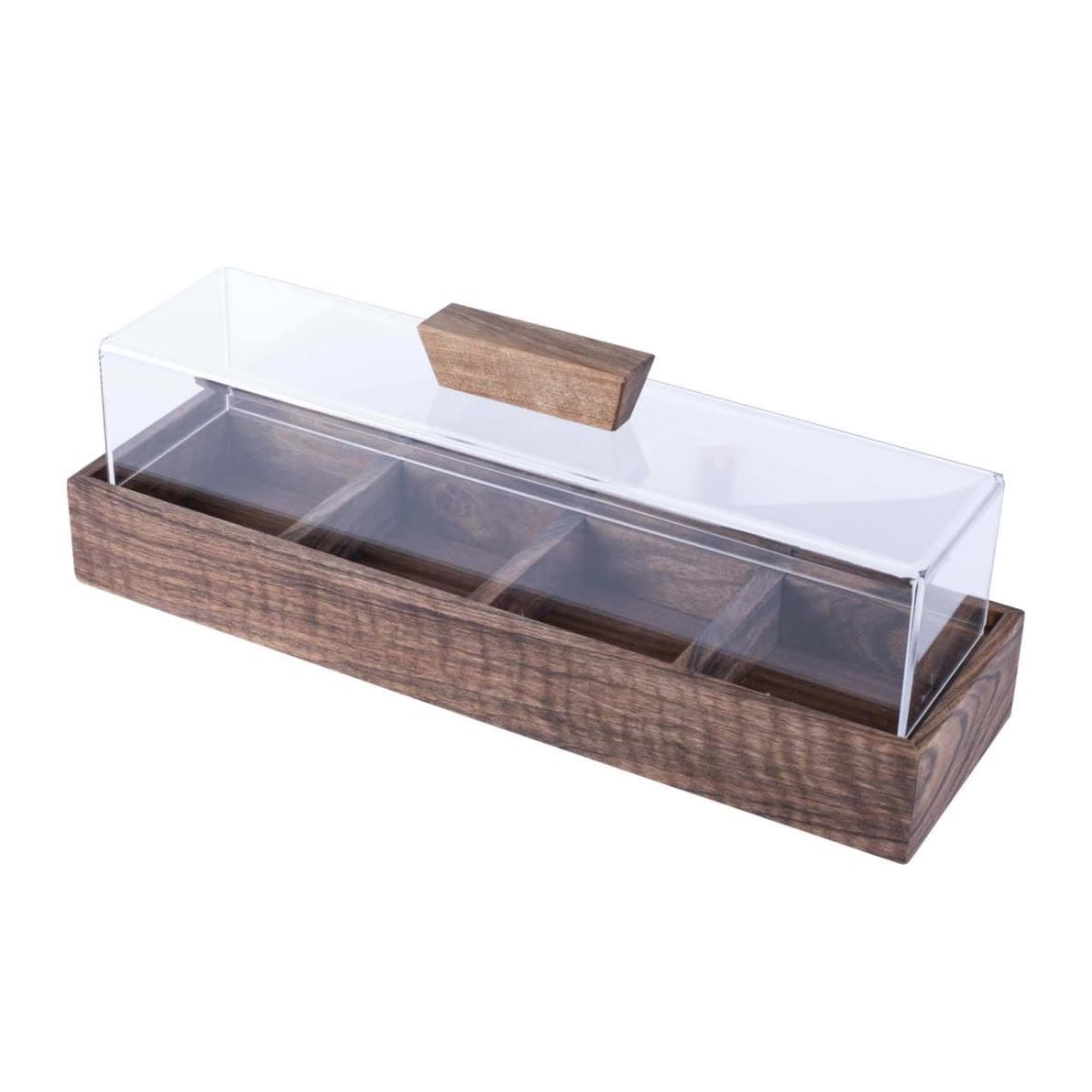 Amenity Box Four part Walnut