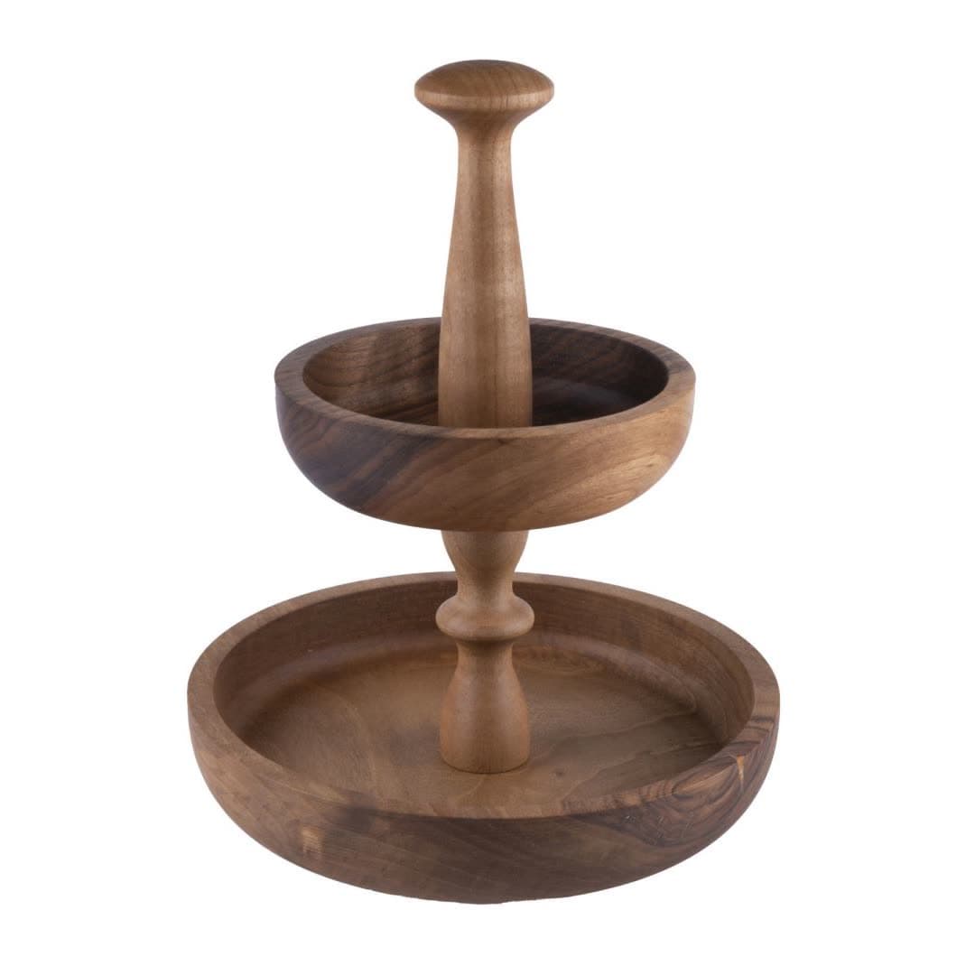 Two Floor Appetiser Bowl Walnut