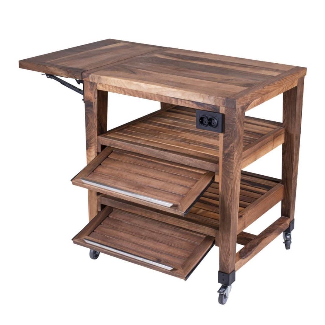 Buffet Single Trolley Walnut