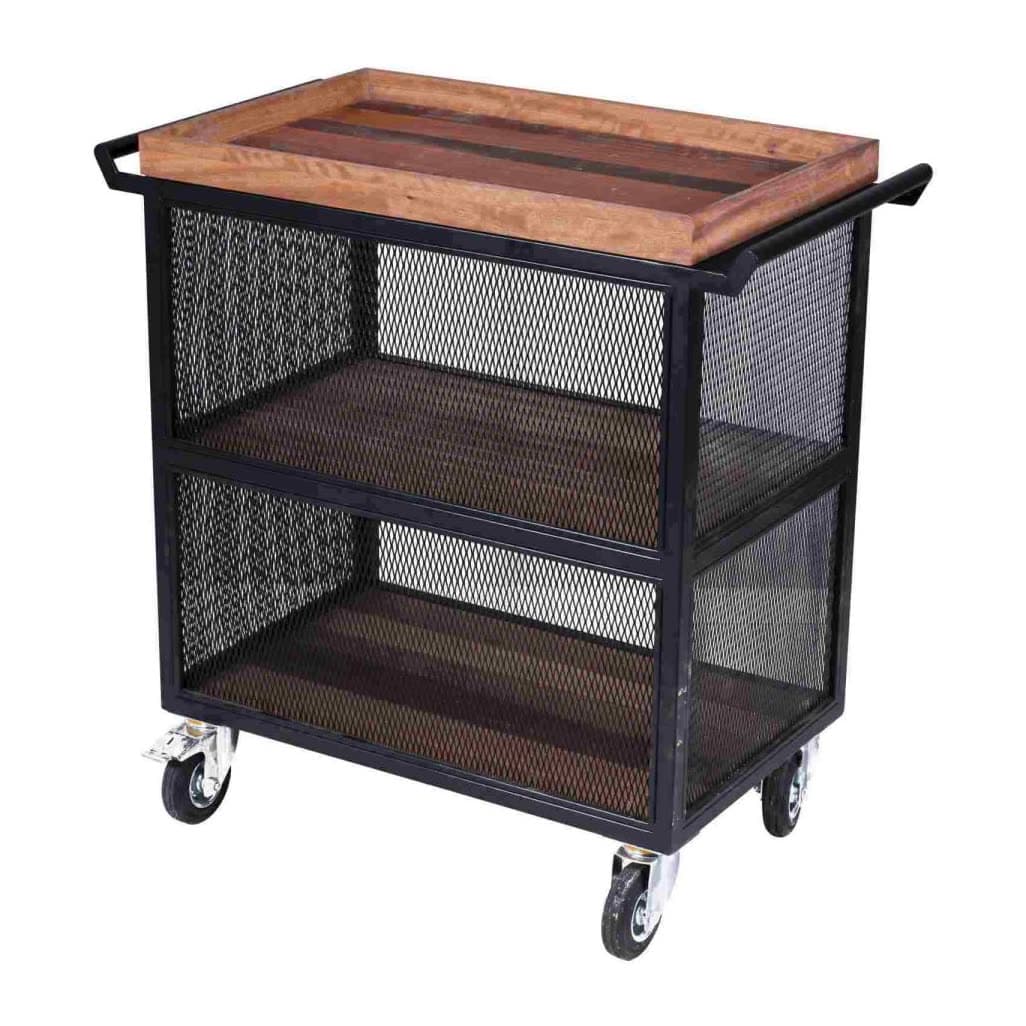 Metal Serving Trolley Black